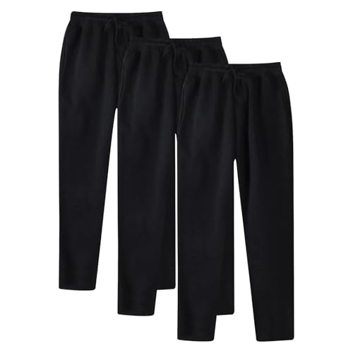 Pantalons de sport unis en coton lot de 3 jogging homme XXL