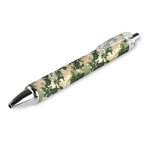 Stylo à bille rétractable noir pointe fine 0,5 mm écriture écriture motif camouflage
