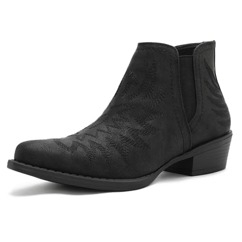 Image of GLOBALWIN Women's Cowgirl Boots Pull On Ankle Booties