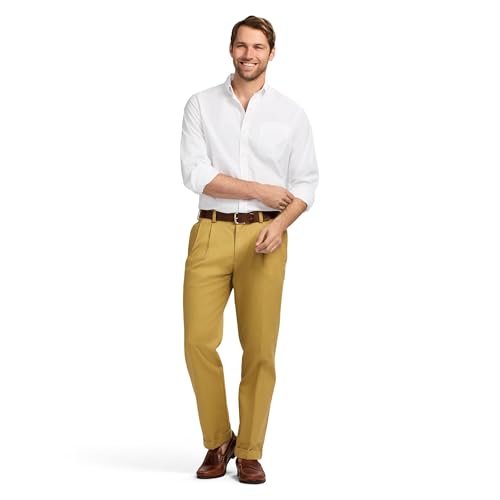 IZOD Men's American Chino Double Pleated Classic Fit Pant4
