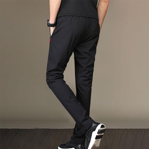 Men's Golf Pants Straight Fit Tapered Joggers Quick Drying Ice Silk Stretch Comfortable Running Casual Summer Trousers2