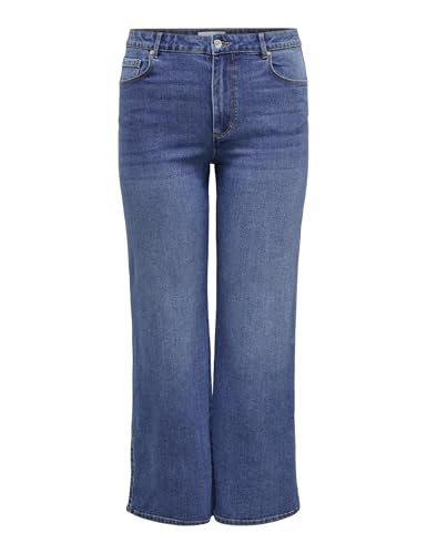ONLY Carmakoma Pantalones Vaqueros Carsnow HW Wide DNM PIM MBD Noos para Mujer, Medio De Mezclilla Azul, 48W / 30L