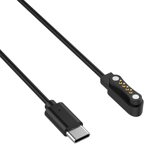 Magnetic Charger for PLAUD Note/Plaud Note Pro AI Voice Recorder, 3.3ft Portable Type C Replacement Charging Cable Accessories (Black)