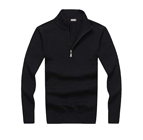 Cardigan zippé coton col montant homme noir XXXL chaud et isolant pour hiver