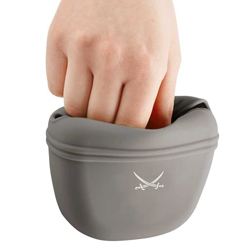 HUNTER Silikon Snackbeutel Sansibar Morsum M, grau/beige