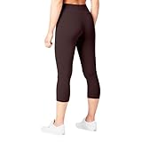 SATINA Capri Leggings for Women - High Waisted Brown Leggings with Tummy Control - Soft and Stretchy Leggings - Lightweight Womens Capri Leggings for Everyday Wear - 92% Polyester, 8% Spandex