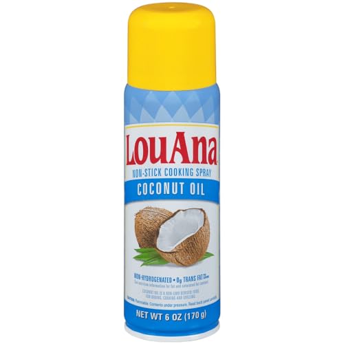 LouAna Spray de cocina antiadherente de aceite de coco (6 onzas)