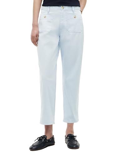 Image of Tommy Hilfiger Women's Twill Straight Chino Pants with Stretch Mid Rise Ankle Pants