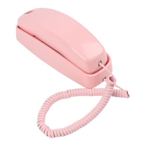 Hsyzygian Teléfono con cable de princesa con alarma fuerte y botones grandes fáciles de usar, perfecto para personas mayores, teléfono retro azul con botones iluminados y alarma fuerte para personas