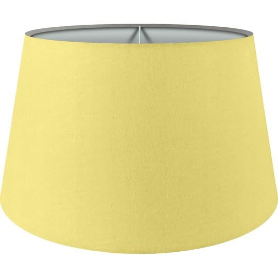 Wogati® Premium Lampenschirm E14/E27 Baumwolle | verschiedene Größen & Farben | Farbe: Gelb/Größe: XL | Lampenschirm Stehlampe + Lampenschirm Hängelampe + Lampenschirm für Tischlampe