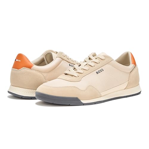 Image of BOSS Men's Leather Mix Low Top Sneaker | Casual Shoes