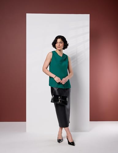 Image of Symbol Premium Women's Polyester Cowl Neck Top (Regular Fit | Stylish | Desk-to-Dinner) (Available in Plus Sizes)