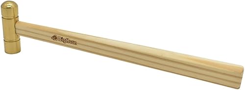 Miniatura 7 de Big Horn 19257 Martillo con mango de madera dura y cabeza de latón macizo, 4 oz
