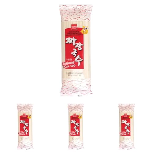 WANG - Fideos secos para Jjajangmyeon - 1 x 453 g (Paquete de 4)