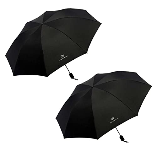 Image of KEKEMI 3 Fold Automatic Sun & Rain Umbrella for Men & Women (Pack of 2)