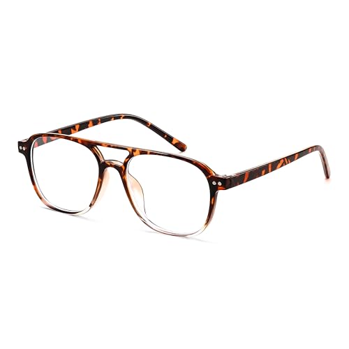 Image of FEISEDY Blue Light Blocking Glasses Women Men Square Computer Lightweight Pilot Glasses Anti Eyestrain & UV Glare B0141