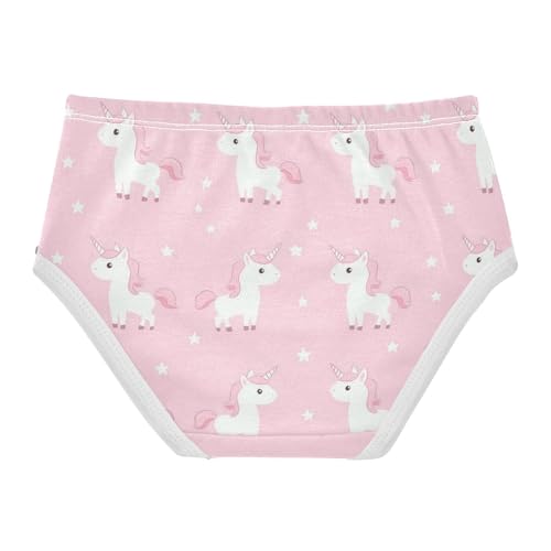 Wusikd Cute Unicorns Girls' Underwear Cotton Star Girls Briefs Soft Toddler Underwear 2T2