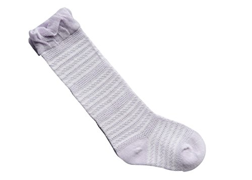 Ding-dong Baby Toddler Kid Girl Boy Toddler Cooton Knee High Socks (Style 3,Purple,1-3T)