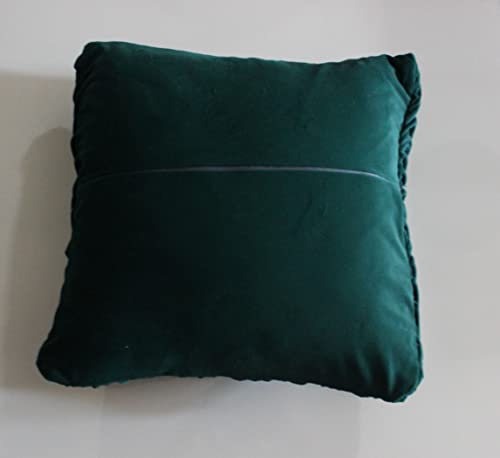 Image of Monstera Hut Corded Wavy Suede Emerald Green Cushion Cover Pack of 2, (Cushion Cover 16x16inch) (40.6 x 40.6 cm)