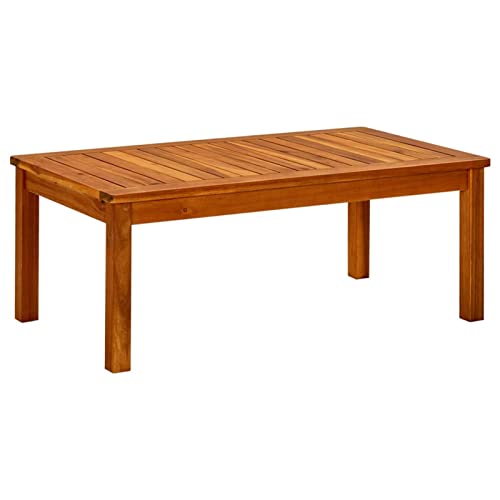 Brokky Mesa de Centro Mesa de Centro Salon Mesa Auxiliar Salon Mesa Salon Centro de jardín Madera Maciza de Acacia 90x50x36 cm