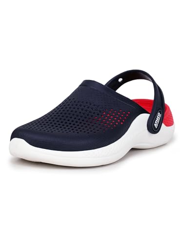 Image of Athco Avatar Clogs for Men|Boys|Unisex|Dual-Color Soft EVA Cushioned Footbed|Easy Wear with Adjustable Back Strap|Lightweight|Flexible|Breathable|Extra Soft Comfortable Anti-Skid Casual Mule|All-Season|Summer|Monsoon|Rain|Winter|Waterproof|Casual Slip-On Sandal|Indoor & Outdoor Wear|Trendy|Fashionable|Stylish|Shoes