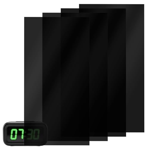 4 Pcs 8 x 4 Inch Dimming Stickers, Provides 50% Dimming of LED Lights, Suitable for Electronics, Alarm Clock, Monitor, Practical for Reducing Glare from Various Electronic Screens/Lights