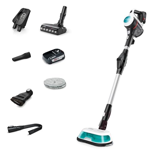 Bosch BCS71HYGGB Aspiradora inalámbrica 60 Minutos de Tiempo de Funcionamiento-Blanco/Aguamarina