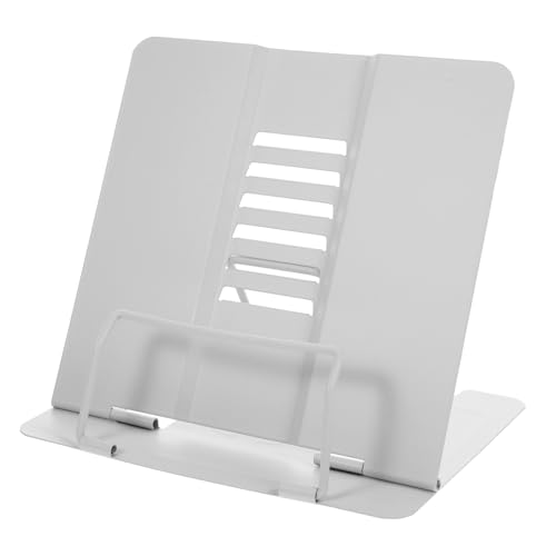 Abaodam 可調節メタル製デスクトップ読書スタンド ブックホルダー 学習用ハンズブックラック 視力保護機能付き 多目的書見台 家 オフィス