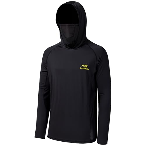 Image of BASSDASH UPF 50+ Men's Long Sleeve Fishing Shirt with Mask UV Neck Gaiter Hoodie
