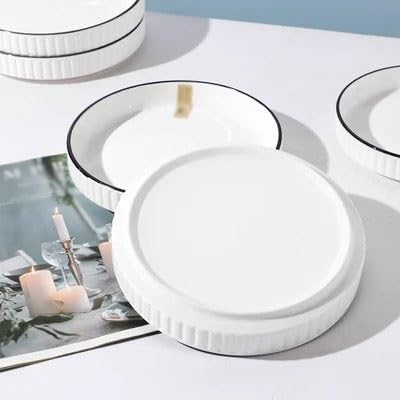 モダンな大型ディナープレート 4 個プレート家庭用セラミック垂直パターン中華ディナープレートセットクリエイティブパーソナライズされた