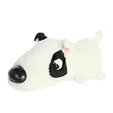 Aurora® Playful Schnozzles™ Bronte Bull Terrier™ Stuffed Animal - Endearing Companionship - Lasting Memories - White 11 Inches