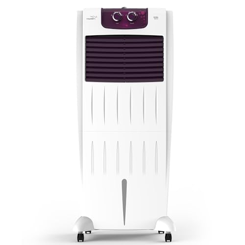 V-Guard Arido R35 H-N Air Cooler For Home| 35 Litre | Air Delivery - 1415 m3/h | 2 Year Warranty on Motor & Pump | (White & Purple burry)