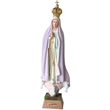 Our Lady of Fatima 8.66" Change Color Statue Figurine Made in Fatima, Portugal Hand-Painted Hand-Decorated by Local artisans Mary Virgin