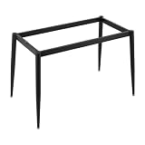 Sallurmose Modern Desk Frame,Industrial Metal Table Legs with Suction Cups,Desk Base for Marble,Glass,Wood Top,Furniture Legs for Home,Kitchen,DIY Bench Legs Coffee Table,Capacity 661.38lbs (Black)