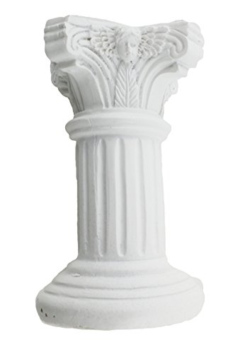 NST 6 pcs of polyresin Pillar White Small Pedestal/Pillar Stand - 4.5 inches Tall