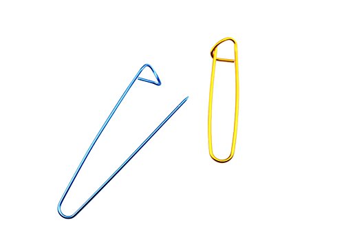 Set Of 10 Assorted Color Aluminum Yarn Stitch Holder For Knitting Or Crochet Safety Pins Crochet Knitting Needle Stitch Holders (5 Large +5 Small) #TOP2