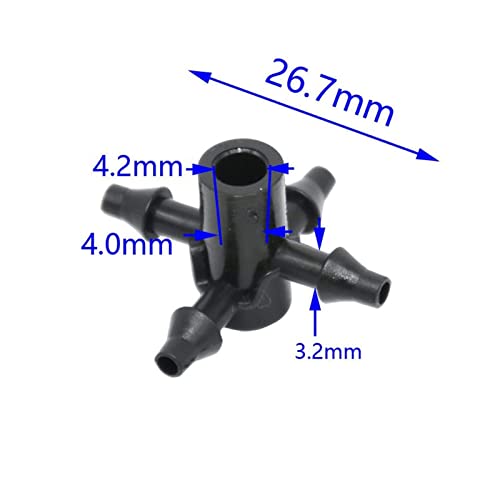 Connecteur croisé à 4 voies 1/8 pour déviateur goutte à goutte anti-fuite - 3