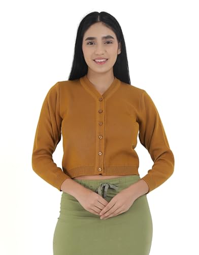 Image of Women Winter Wear V-Neck Full Sleeves Regular Fit Woollen Blouse