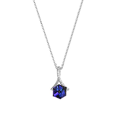 Collier sauvage élégant XJBTBA avec pendentif carré en cristal scintillant pour sublimer le cou
