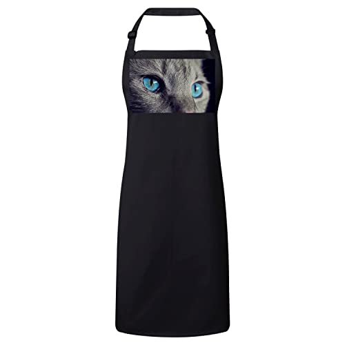 Tablier cuisine chat Korat noir pour cuisiner et recevoir avec style