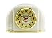 Timelink Crosley Vintage Art Deco Analog Alarm Clock, Quiet No-Ticking Movement, Automatic Dimmable Smart Light, Simple Controls, (Ivory)