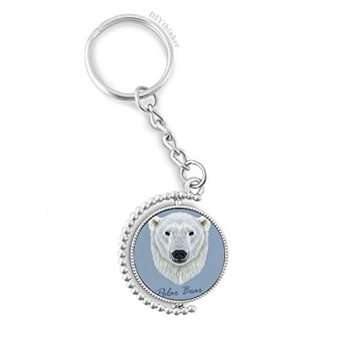 Porte-clé Ours Polaire Sauvage Rotatif Multicolore anti-nœud pour clés