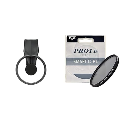 Filtre Kenko PRO1D Smart C-PL φ49mm et clip EXAPRO pour éliminer les reflets sur smartphone