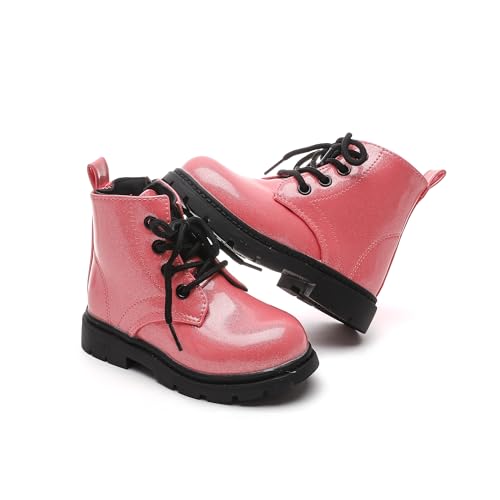 Komfyea Cute Children Boots Floral Print Girl Lace Up Boots （Toddler/Little Kids2