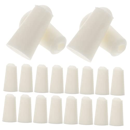 NAMOARLY 20pcs Silicone Test Tube Stoppers Tapered Lab Caps Sealing Plugs for Holes Rubber Stopper Test Tube Silicone