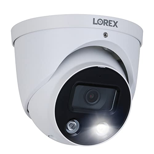 Lorex 4K Ultra Hd Poe Outdoor Metal Dome Add-On Security Camera – 8Mp, 2.8Mm Fixed Lens, Smart Deterrence, Smart Motion Detection Plus, Siren Warning #TOP1