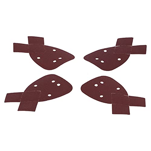 Bstxqty 40Pcs Trilateral Mouse Detail Sander Sandpaper Dovetail Type Sanding Paper 4 Holes 60 Grits Electric Sander Accessories For Detail Palm Sander #TOP2