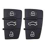 Heart Horse Button Rubber Pad for Audi A3 A4 A5 A6 A8 Flip Remote Key Fob Replacement 2pcs