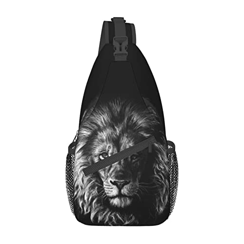 woerexker Mochila bandolera unisex de león africano, bolsa cruzada para viajes, senderismo, mochila de hombro para mujeres y hombres, Lion Face 06, Talla única
