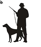 Auto Sticker Autoaufkleber Hund 20Cm(7.87 In) Chasse Chien Décalcomanie Chasse Club Autocollant Creux Autocollant Chasseur Voiture Fenêtre Vinyle Décalcomanie Drôle Affiche Moto (Csyj1S24317)